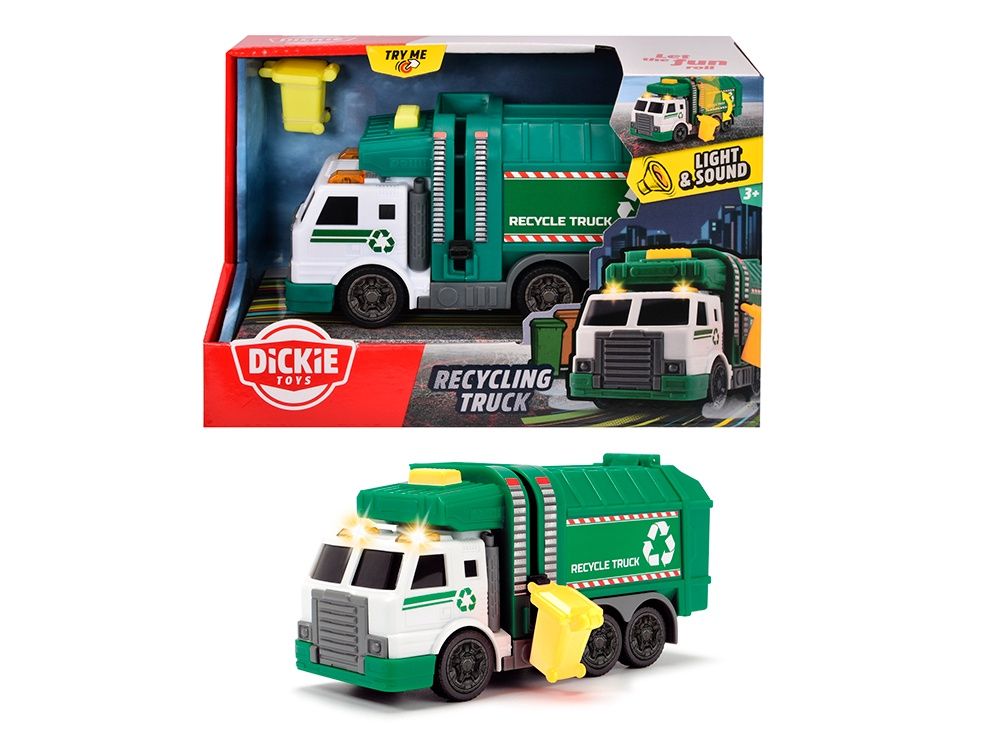 City Heroes - Camion de recyclage Sons et lumières (15 cm)