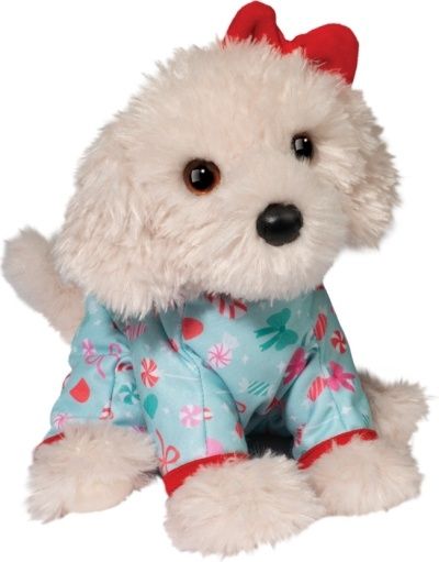 Peluche - Labrador blanc en pyjama