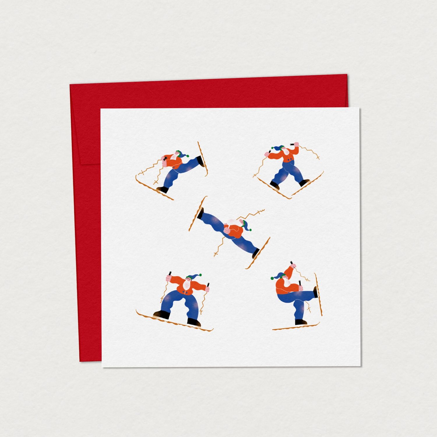 Carte de Noel - Père noël acrobate