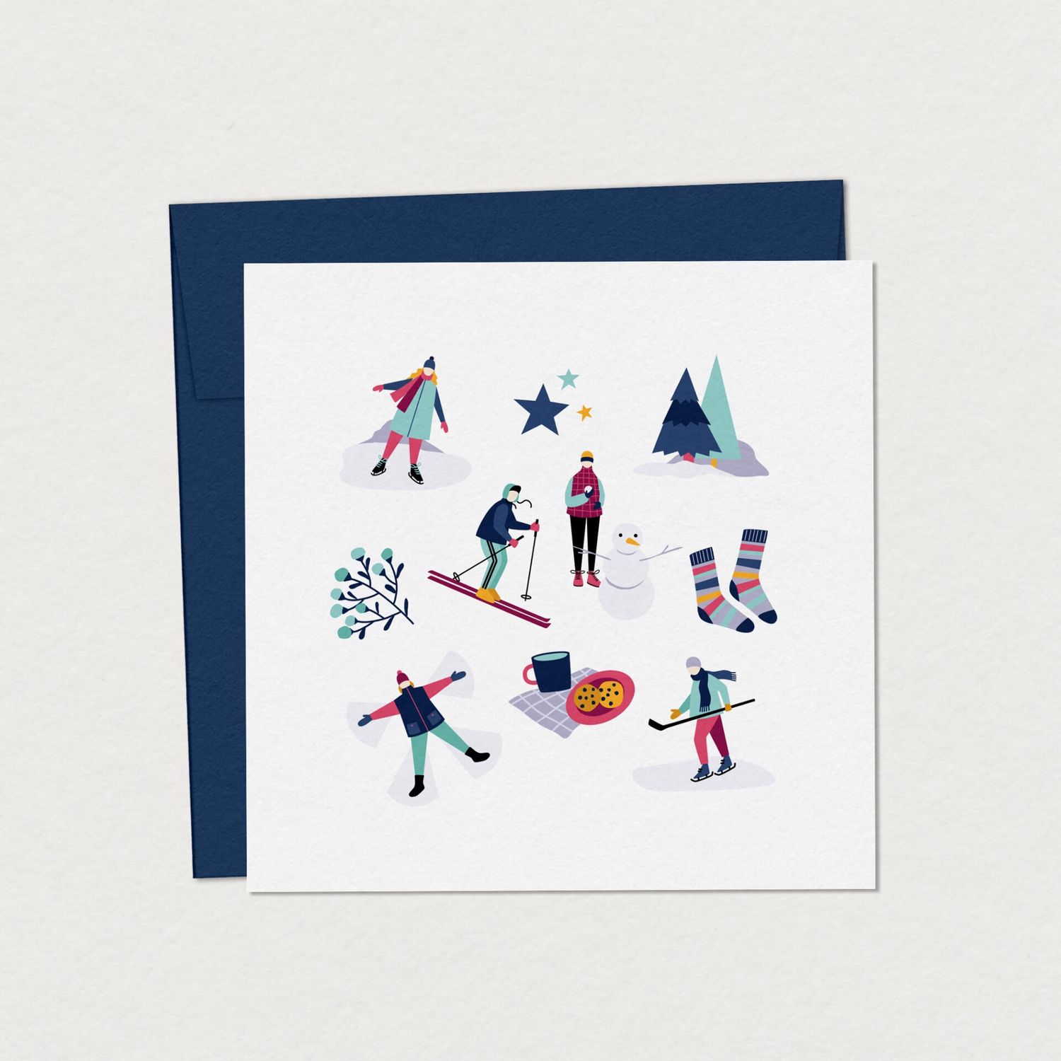 Carte de noël -Jour d&#39;hiver