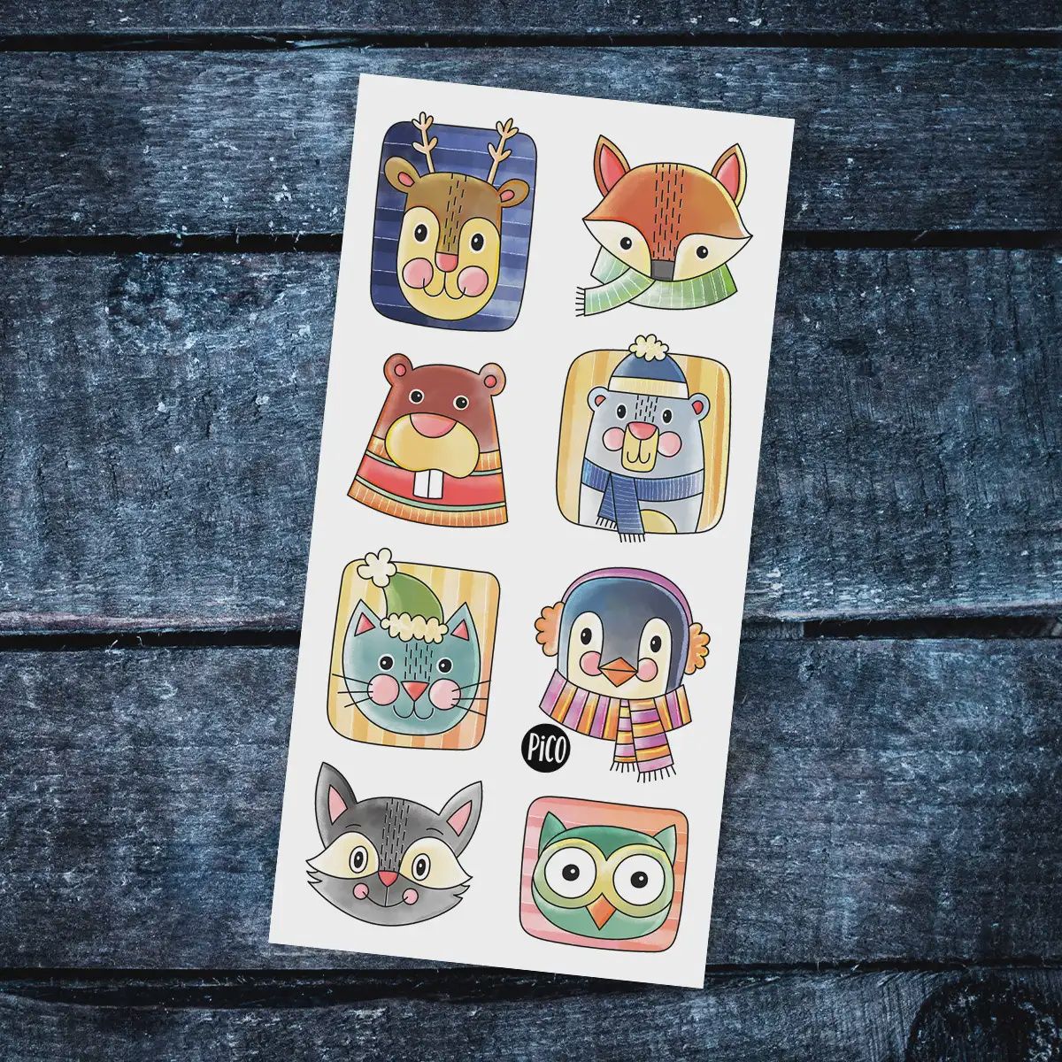 Tatouages Temporaire - Les animaux hivernaux