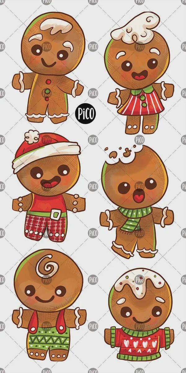 Tatouage Temporaire - Les pains d’épices / Gingerbreads