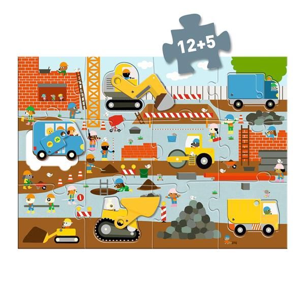 Puzzle Géant / Le chantier - 12pcs + 5pcs