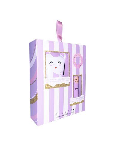 Coffret Li - Crème à mains et baume à lèvres / Fleur de coton + guimauve