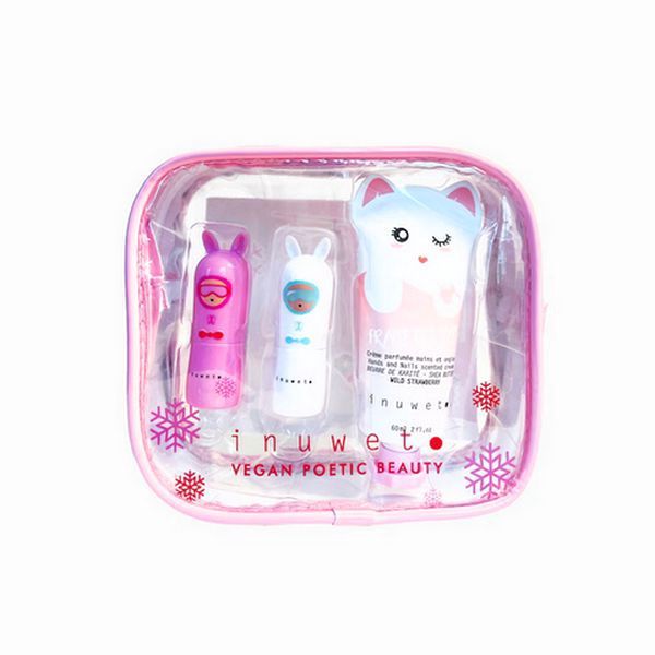 Trousse Snowgirl - Baumes à lèvres, crème à main et autocollants