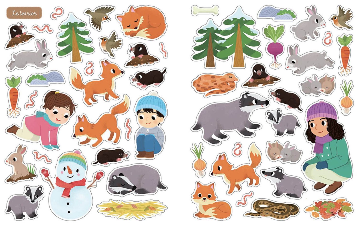 500 autocollants en hiver