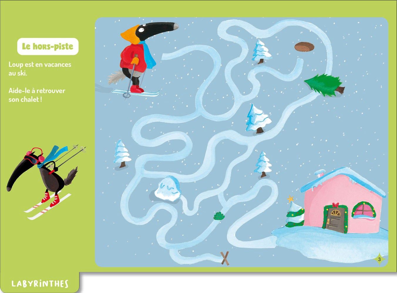 Mes jeux effaçables Loup - spécial Noël