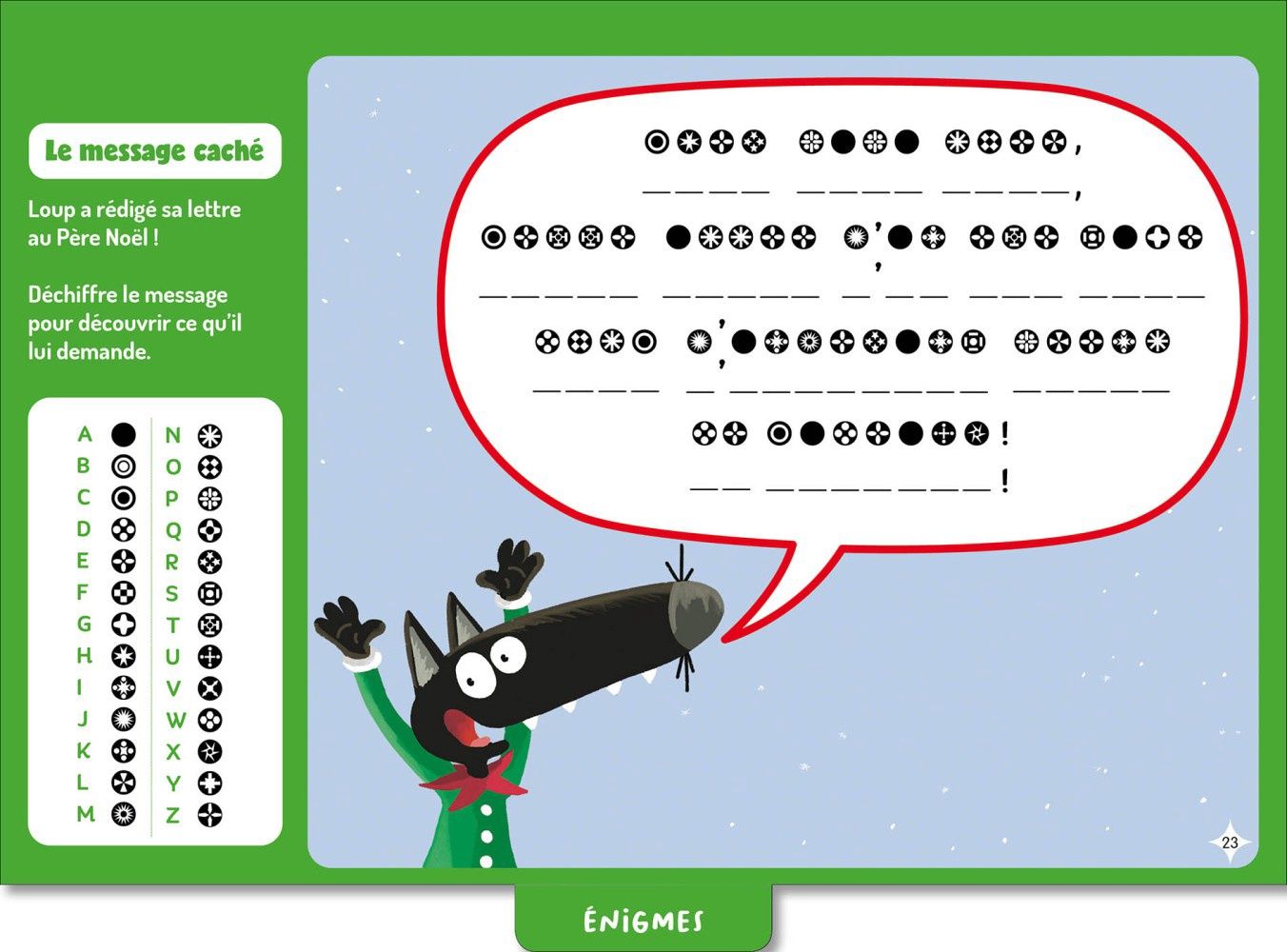 Mes jeux effaçables Loup - spécial Noël