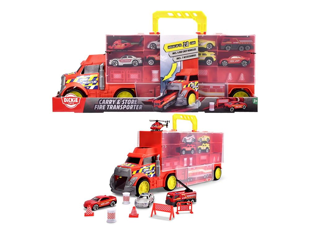 Camion transporteur Pompier (43 cm)