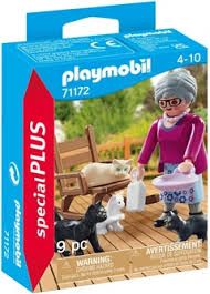 71172 / Grand-mere avec chats