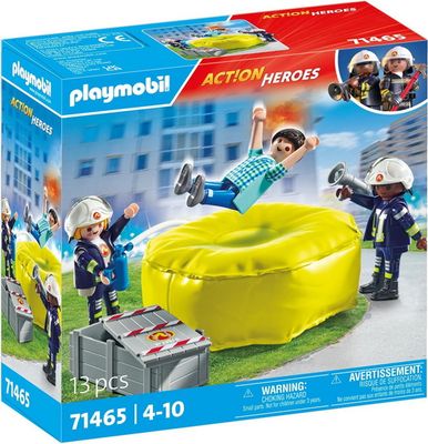 71465 / Pompiers avec coussin de sauvetage