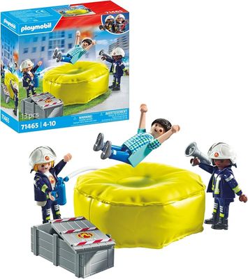 71465 / Pompiers avec coussin de sauvetage
