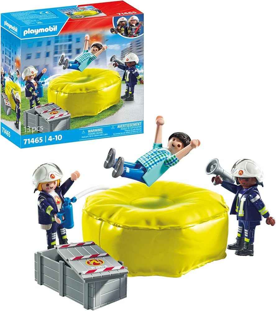 71465 / Pompiers avec coussin de sauvetage