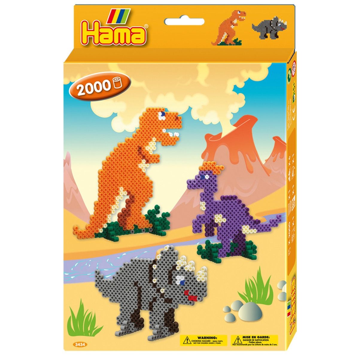 Boite de 2000 perles / Dinosaures