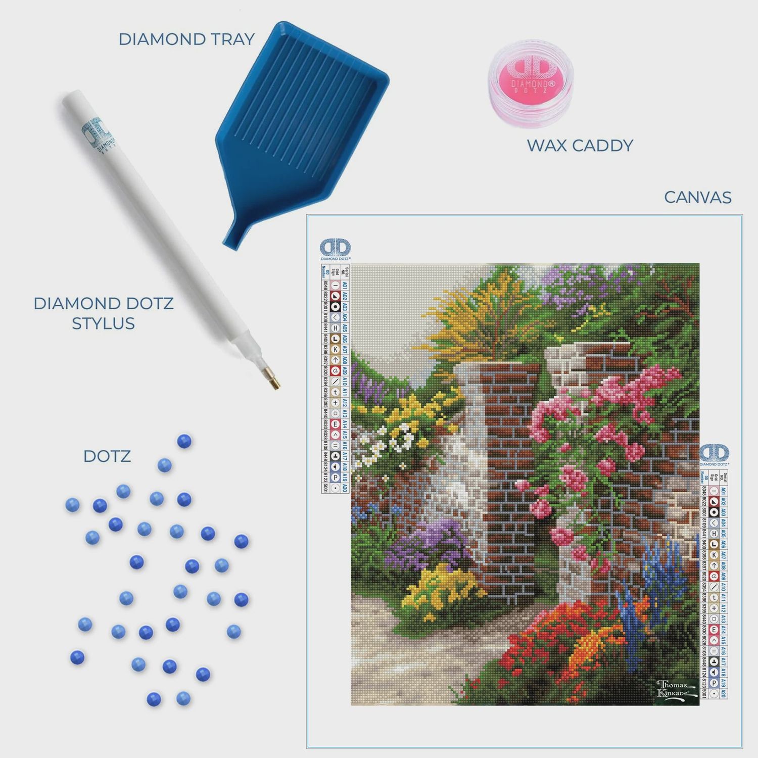 DIAMOND DOTZ T.KINKADE ROSE GARDEN