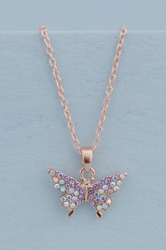 Collier Papillon Pierre