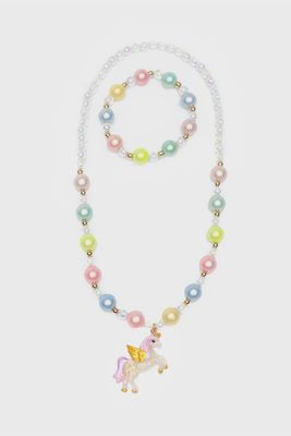 Ensemble collier et bracelet licorne Happy-Go-Unicorn