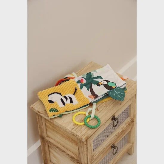 Livre d'éveil en tissu 2-en-1 / Jungle