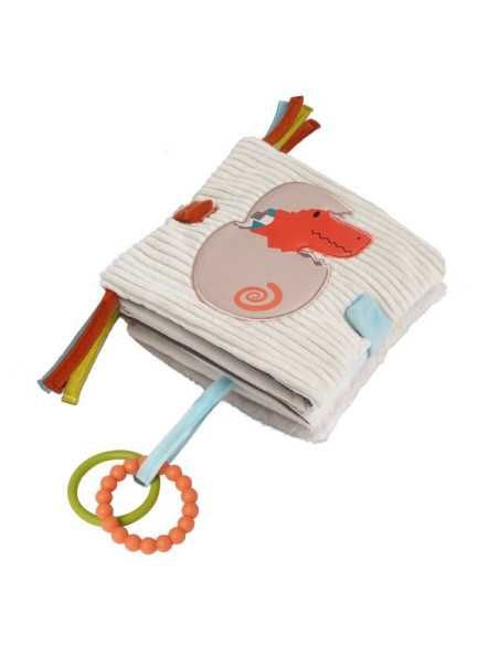 Livre d'éveil en tissu 2-en-1 / Dino