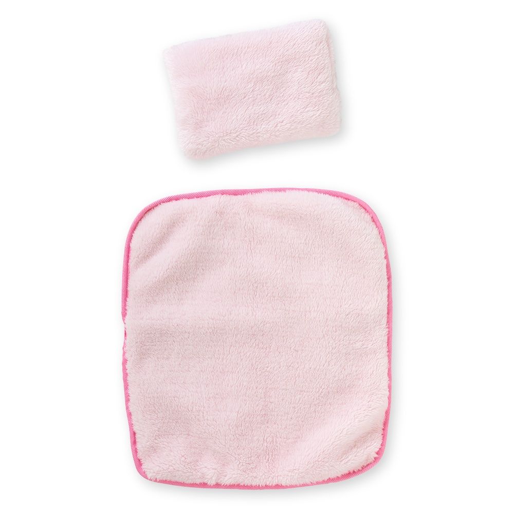 Panier tressé / Peluche rose