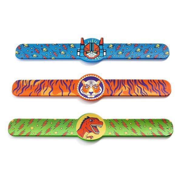 Bracelets enrouleurs / Dino, Tigre, Superhéros