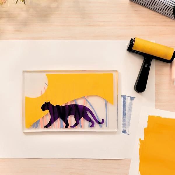 Atelier 47 : Impression gel - Panthères