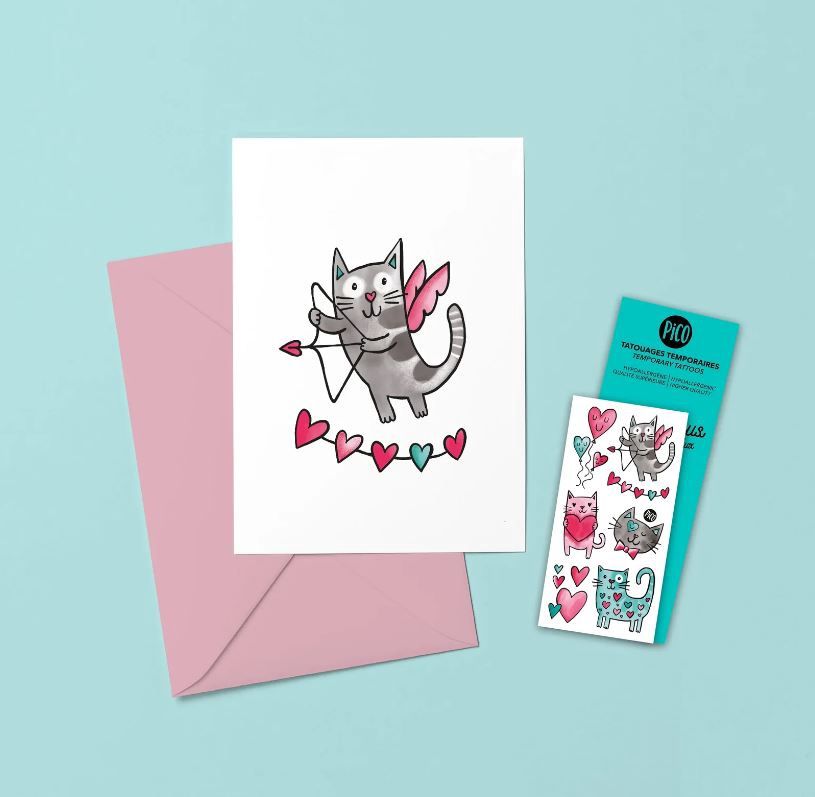 Carte de souhaits et tatouages / Le Chatmoureux