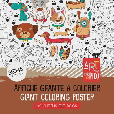 Coloriage Géant - Les chiens