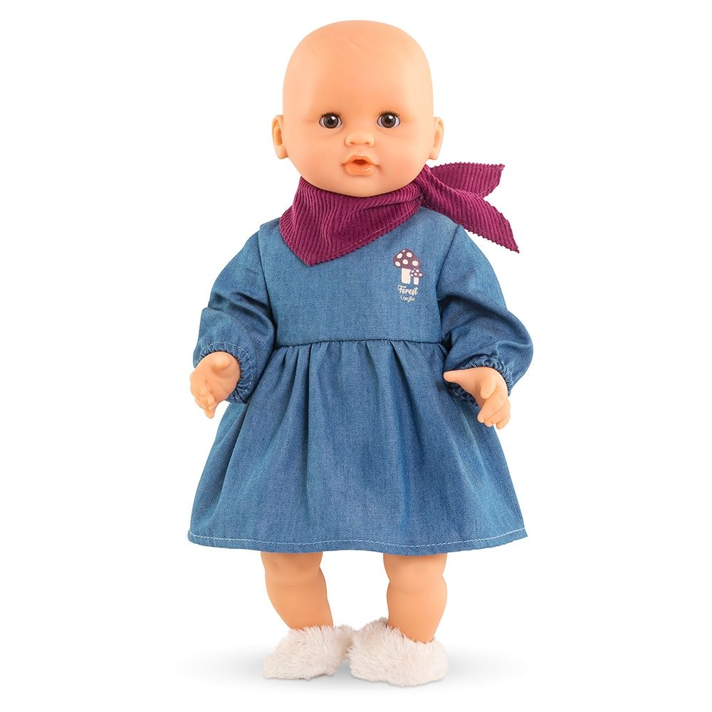Vêtements 30 cm - Petit Explorateur - Robe en jean &amp; foulard