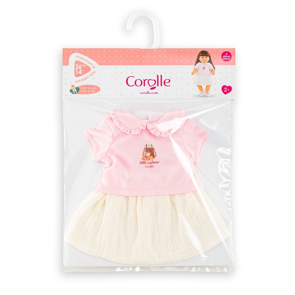 Vêtements 36 cm - Petit Explorateur - T-shirt &amp; jupe