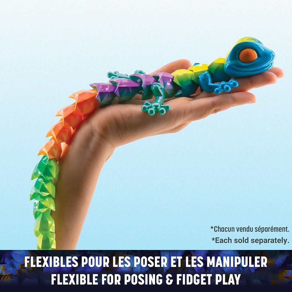 CrystaLynx - Figurine articulée gecko à collectionner de 24,5 cm, assortiment
