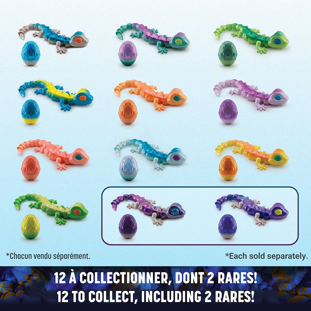 CrystaLynx - Figurine articulée gecko à collectionner de 24,5 cm, assortiment