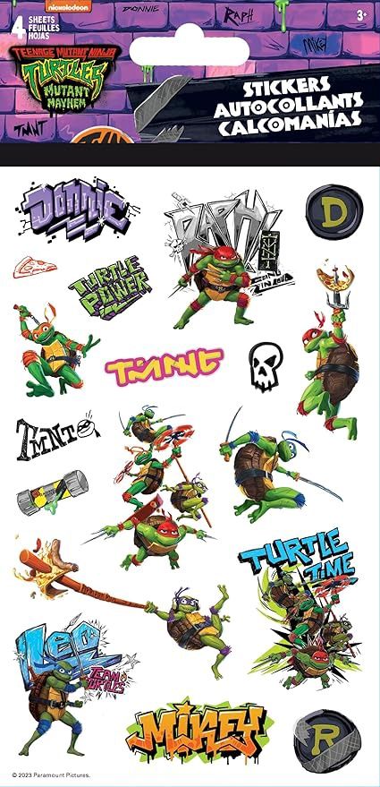 Autocollants (4 fls) / Nickelodeon TMNT