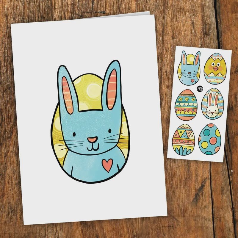 Carte de souhaits et tatouages / Les cocos de Pâques