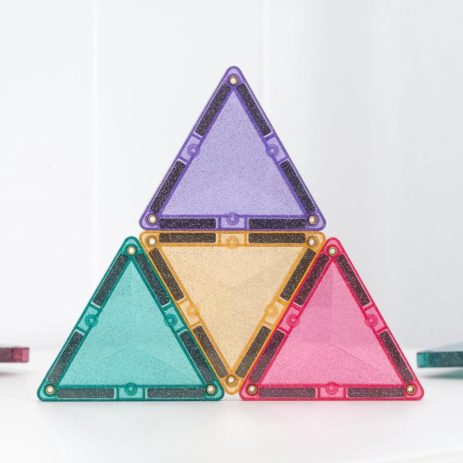 CONNETIX Lot de 48 carreaux magnétiques Château pailleté