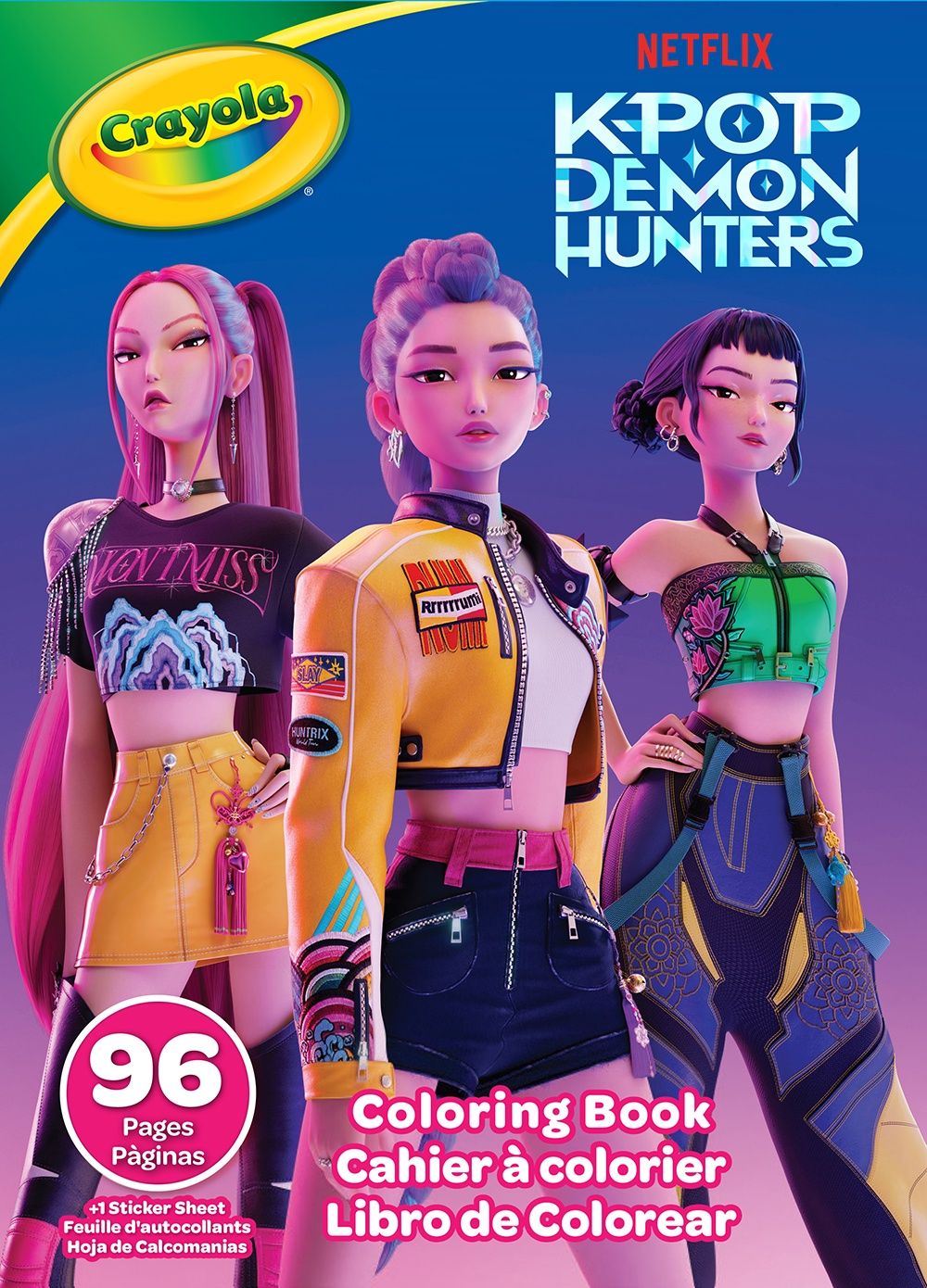 Livre à colorier 96 pages - K-Pop Demon Hunters