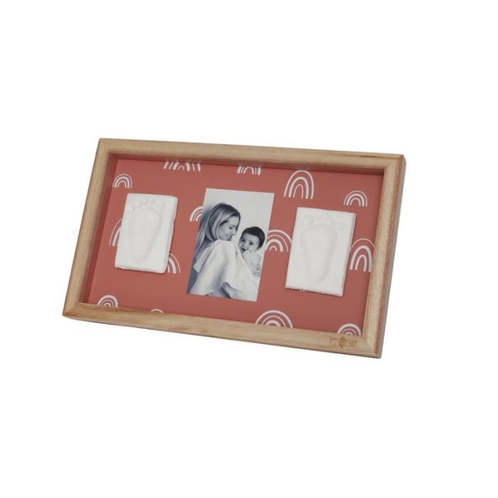 Cadre 2 empreintes arc-en-ciel