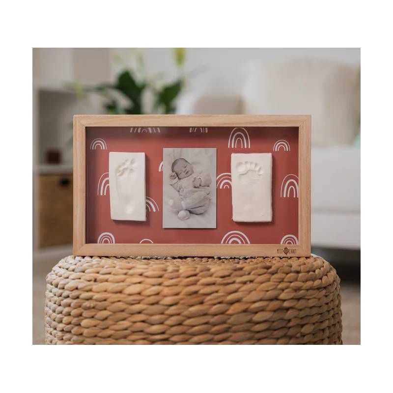 Cadre 2 empreintes arc-en-ciel