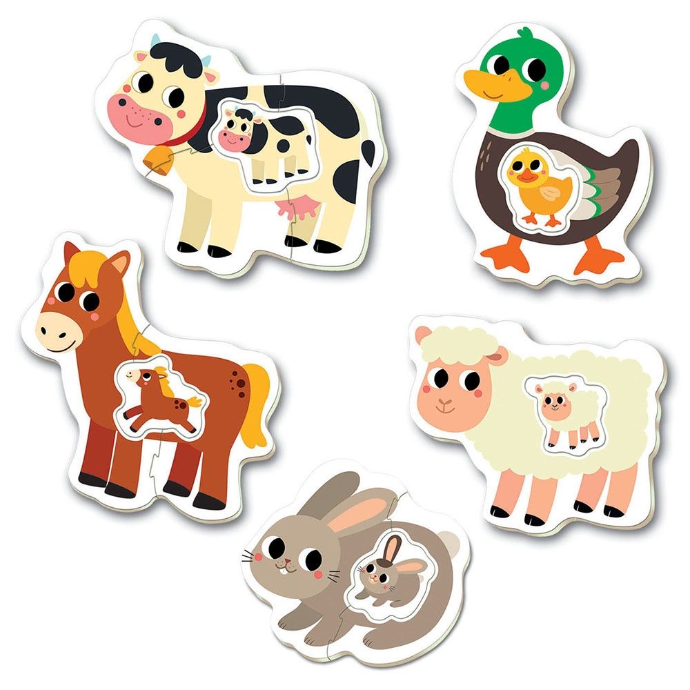 5 Casse-têtes Baby puzzles - La ferme