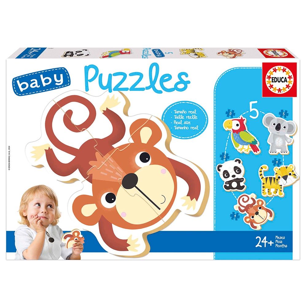 5 casse-têtes baby puzzles - Faune sauvage