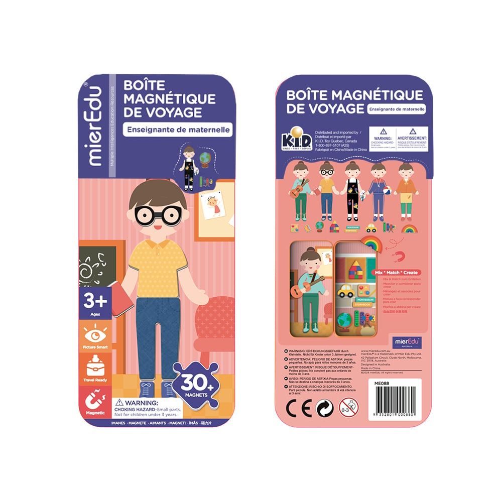 Boîte magnétique de voyage / Enseignante de maternelle