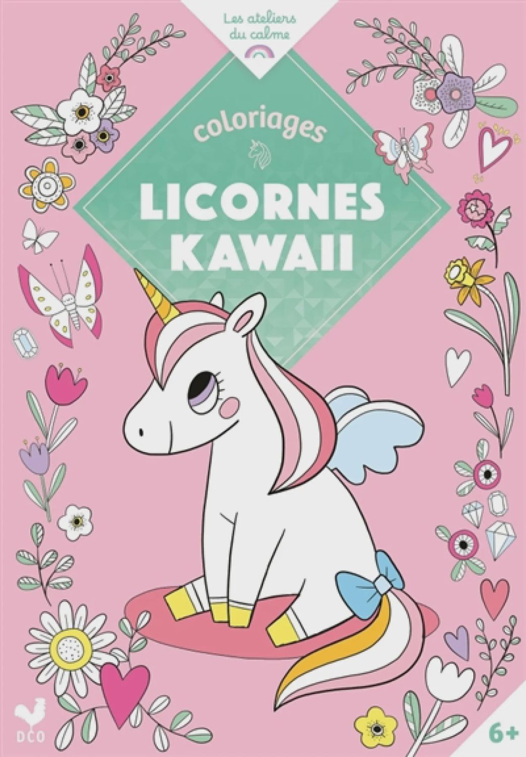 Coloriages licornes kawaii