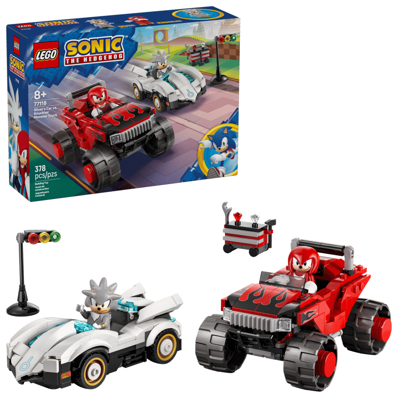77118 / Sonic - La voiture de Silver contre le camion monstre de Knuckles