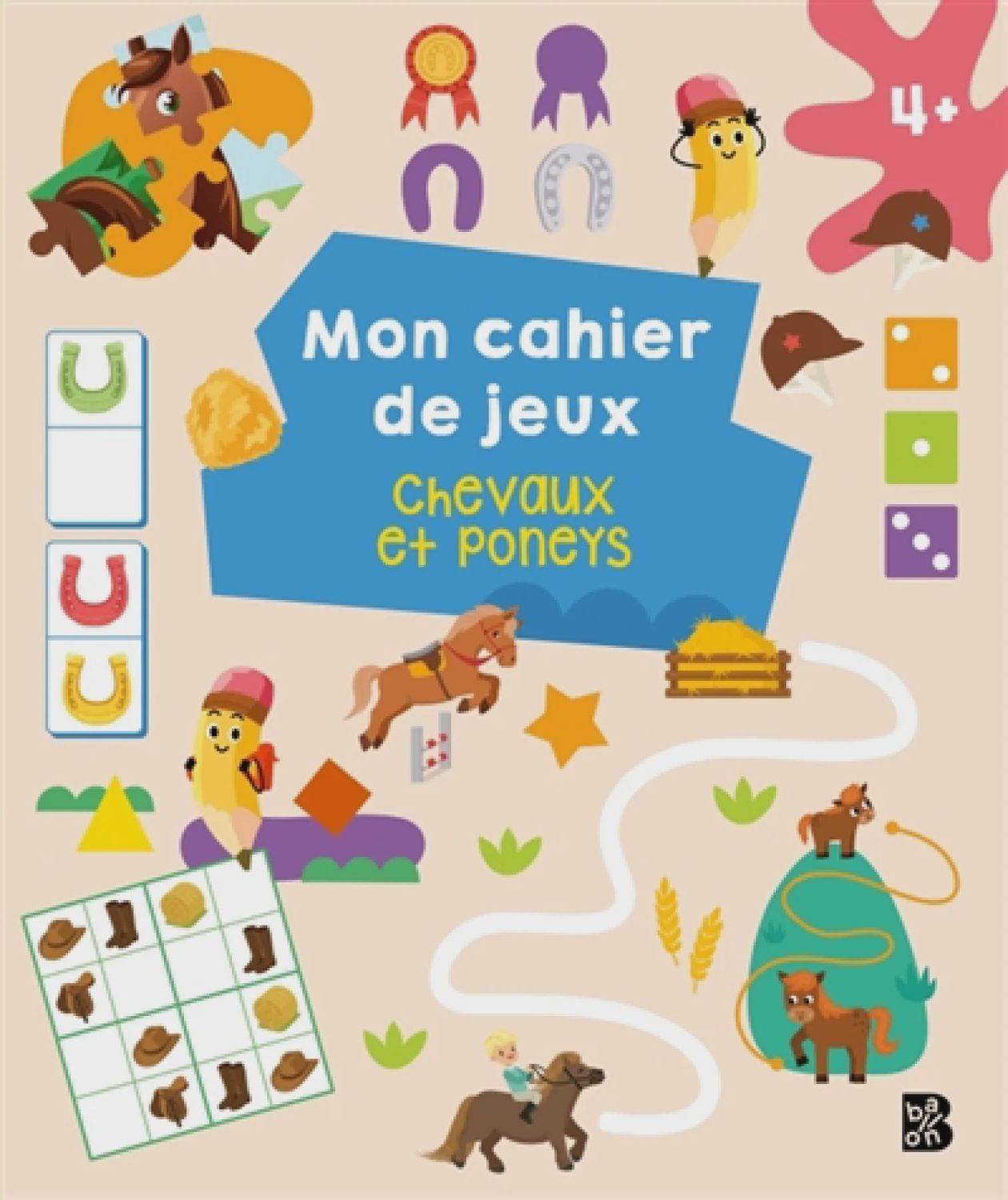 Mon cahier de jeux : Chevaux et poneys