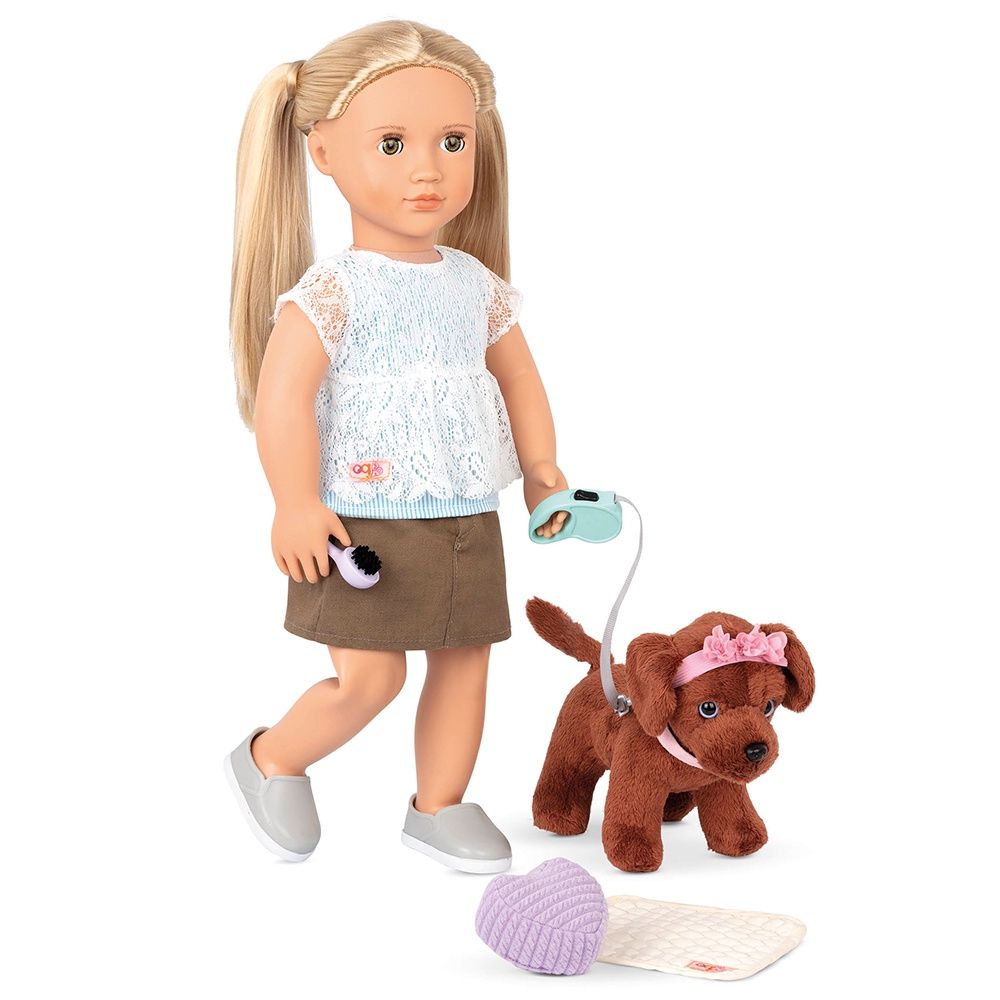 Accessoires OG de luxe - "Happy Puppies" - Ensemble de soins pour chiots pour poupée de 46 cm