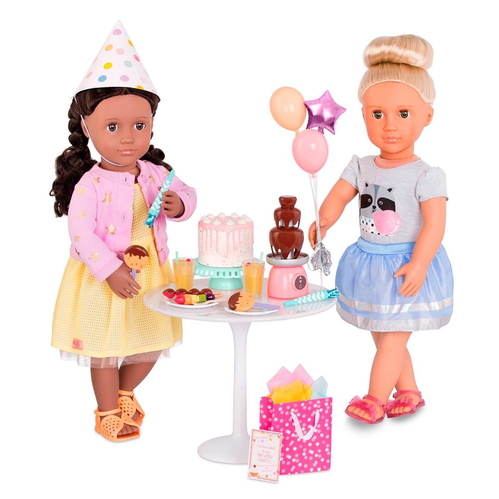Accessoires OG - "Sweet Celebration Birthday Set" - Accessoires de fête pour poupée de 46 cm