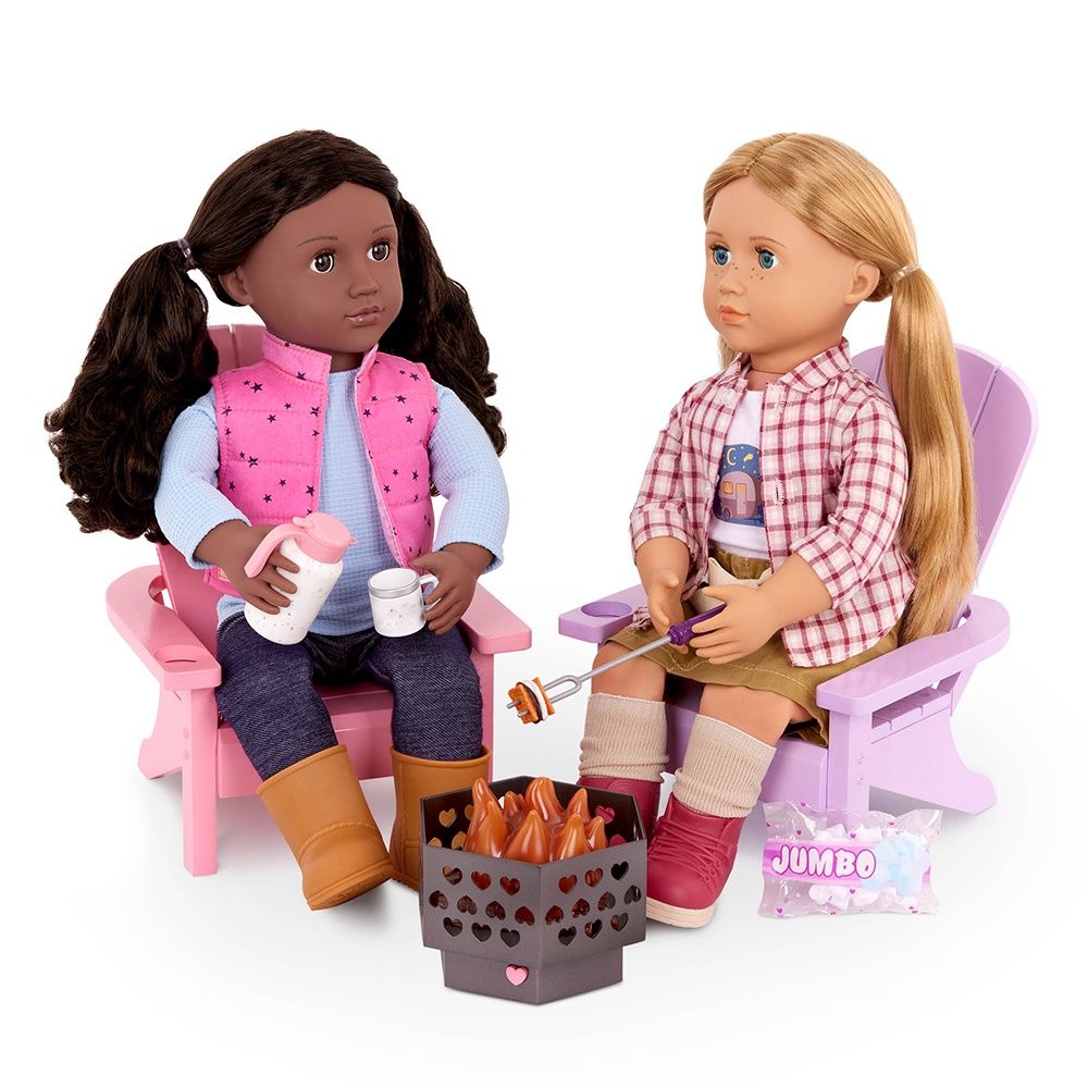 Accessoires OG de luxe - "Adirondack Chairs" - Ensemble de chaise et foyer extérieur