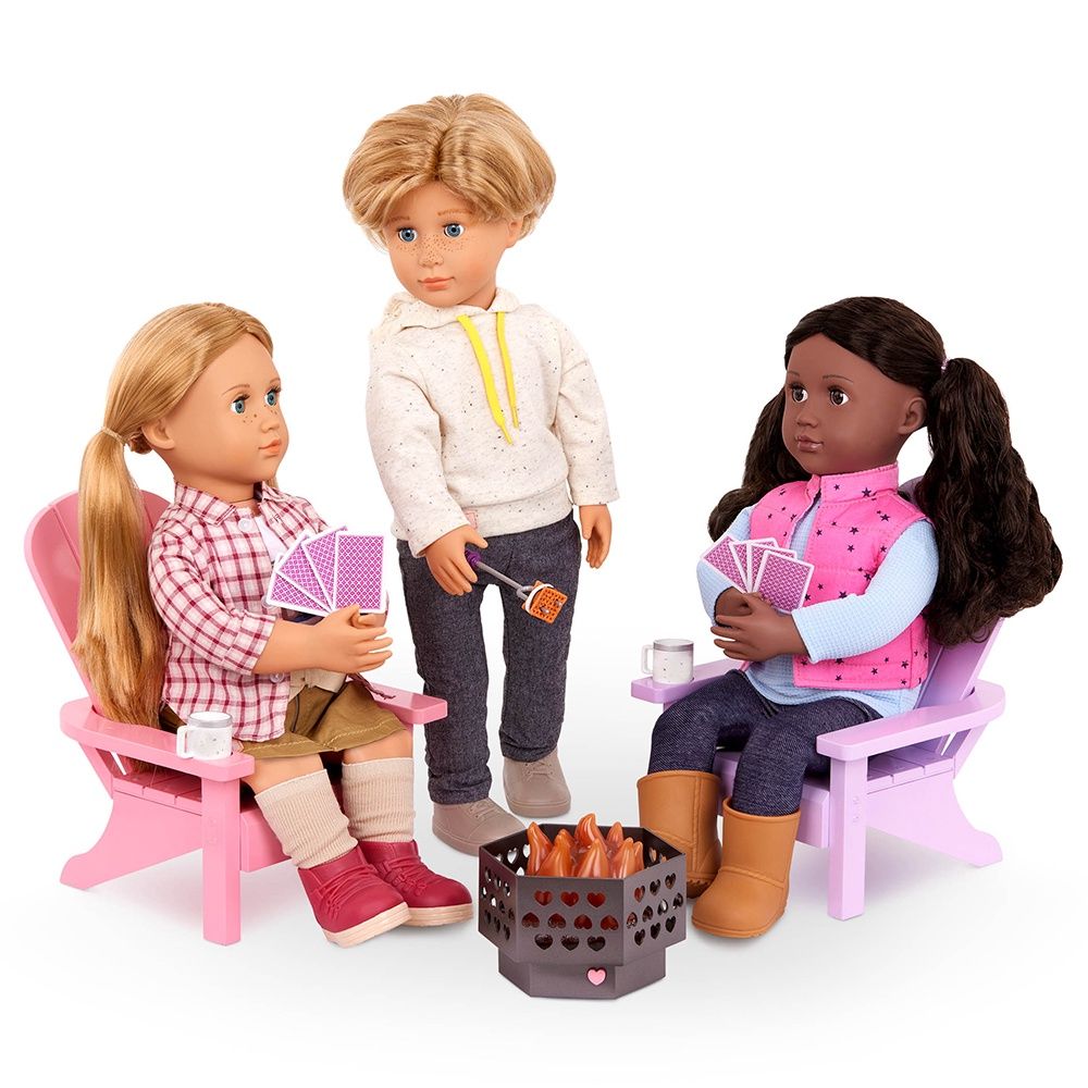 Accessoires OG de luxe - "Adirondack Chairs" - Ensemble de chaise et foyer extérieur