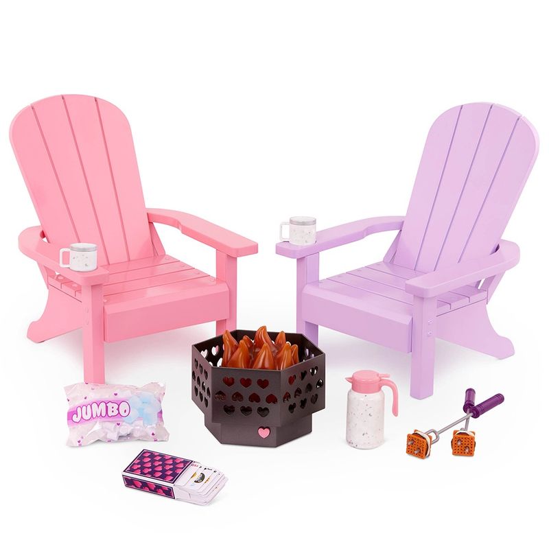 Accessoires OG de luxe - "Adirondack Chairs" - Ensemble de chaise et foyer extérieur