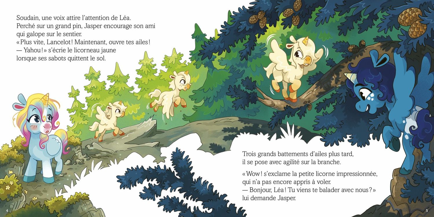 Léa la licorne apprend à voler